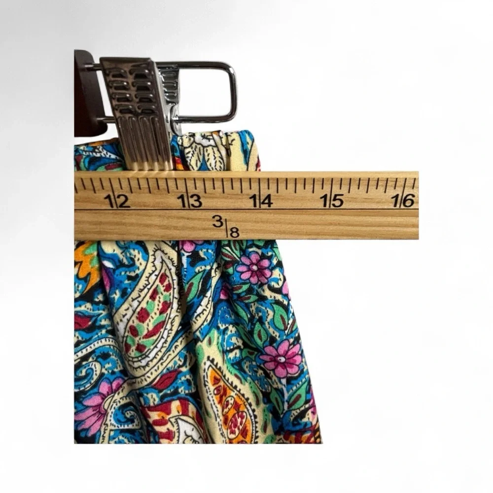 Paisley Print Two-Piece Set | Crop Top & Maxi Skirt | Boho Chic | Size Large